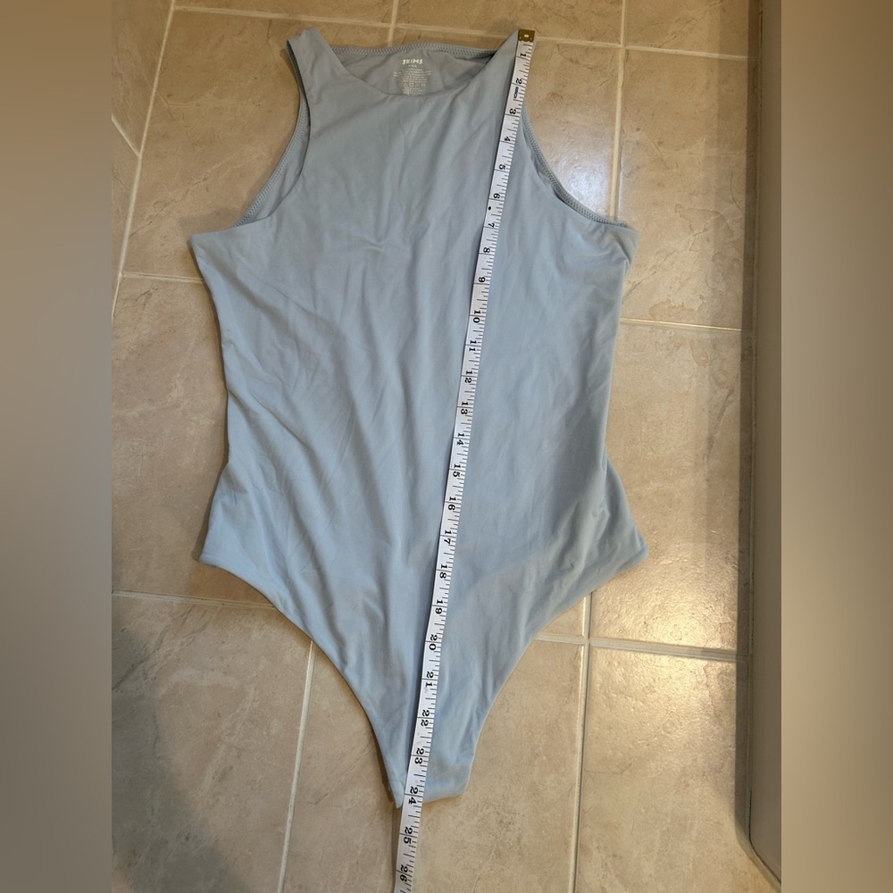 Skims Blue Opal Fits Everybody High Neck Body Suit M - Picture 7 of 7